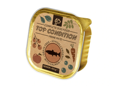 Top Condition Dog Prime Salmon mäsové paté pre staršie psy - losos 150g