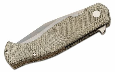 FX-524 G FOX kések EAST WOOD TIGER FOLD. KÉS, ACÉL D2 PENGE KŐMOSOTT, ZÖLD VÁSZON MICARTA HD