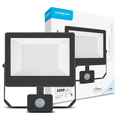 Modee Lighting LED Reflektor A3-series + Senzor 50W 5000lm 120° studená bílá (ML-FLS6000K50WSA3N)