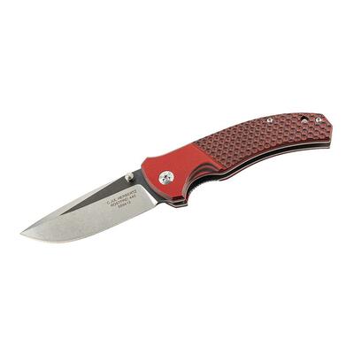 Herbertz 589412 jednoručný vreckový nôž 9cm, G10, červeno-čierna