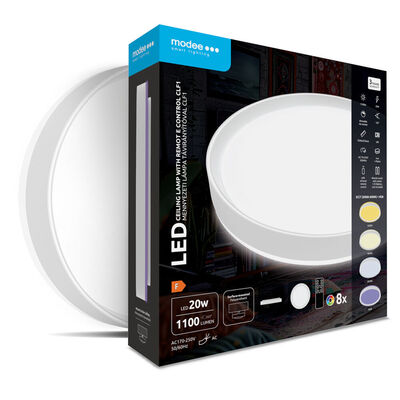 ML-CLF1 Modee Mennyezeti LED lámpa CLF1 20W 3CCT+RGB D300mm + rem (1100 lumen) ERP