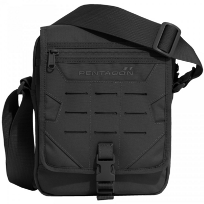 K16087-01-Black-ONE SIZE Pentagon Messenger Shoulder Bag (BF)