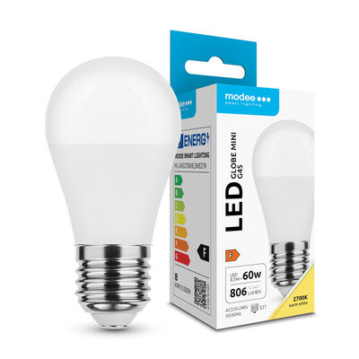 ML-G452700K8,5WE27N Modee Lighting LED Izzo Globe Mini G45 8,5W E27 200° 2700K (806 lumen) ERP