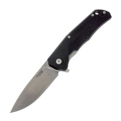 LionSteel 01LS088 TRE férfi zsebkés 7,4 cm, Stonewash, fekete, G10