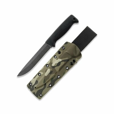 Peltonen FJP156 M95 Ranger Puukko NEW outdoorový nôž 15 cm, celočierna, Multicam Kydex puzdro