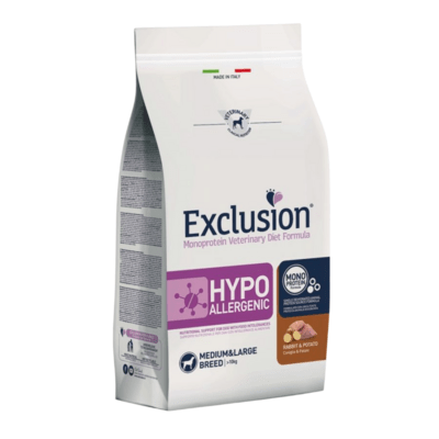 EXCLUSION HYRM02 MEDIUM/LARGE BREED hypoalergenní granule 2kg, králík/brambory