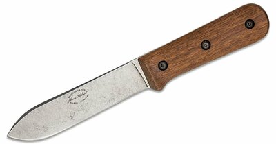 KA-BAR KB-BK62 BECKER KEPHART outdoorový nôž 13 cm, Stonewash, orechové drevo, kožené puzdro