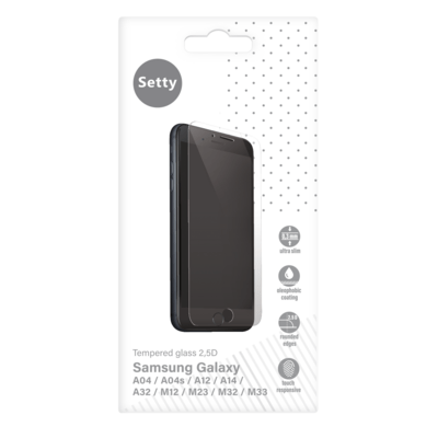 SETTY tvrzené sklo 2,5D pro Samsung Galaxy A04/A04s/A12/A14 4G/A14 5G/A32 (GSM171628)