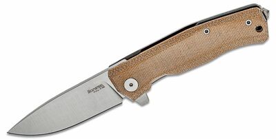 LionSteel MT01 CVN Myto Natural zsebkés 8,3 cm, barna, Micarta, titán, üvegtörő