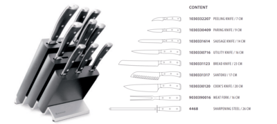 1090370901 Wüsthof CLASSIC IKON Sada nožov v stojane/bloku, 9 dielov, čierny jaseň