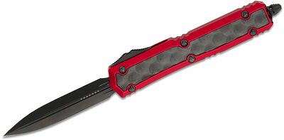 Microtech 206-1DLCTRDBIS Makora 2021 Red Bubble automata kés 8,4 cm, fekete, piros, alumínium