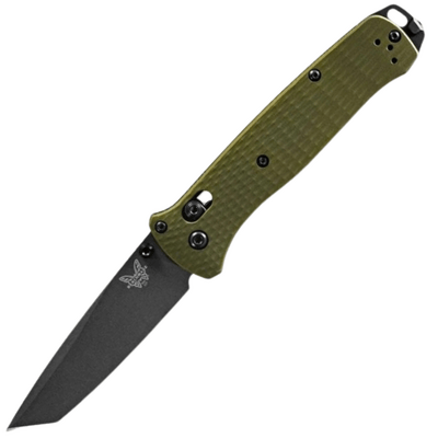 Benchmade 537GY-1 Bailout kapesní taktický nůž 8,5 cm, šedá Cerakote, zelená, hliník