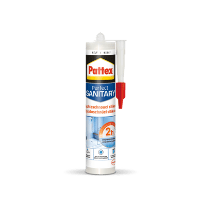 2681137 Pattex Rychleschnoucí sanitární silikon, bílý, 280 ml