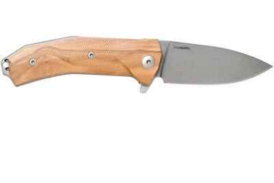KUR UL LionSteel Liner Lock Sleipner Blade, OLIVE WOOD handle, IKBS
