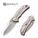 S23097-3 Sencut Hyrax Ivory / Red G10 Handle Satin Finished 9Cr18MoV Blade Liner Lock