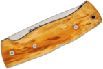 Helle HE-200625 Bleja outdoorový vreckový nôž 8,5 cm, drevo kučeraj brezy, kožené puzdro