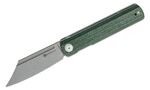 SA08B Sencut Bronte Zelená Micarta Handle Gray S/S Liner Gray Stonewashed 9Cr18MoV Blad