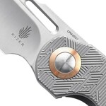 Kizer Ki3569A1 OCTOBER Gray Titanium vreckový nôž 7,4 cm, titán 