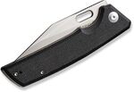 S23018-4 Sencut GlideStrike fekete vászon Micarta nyél, szatén bevonatú 9Cr18MoV penge