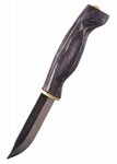 WOOD JEWEL WJ23BLACK lovecký nôž 8,5 cm, čierna, drevo, kožené puzdro