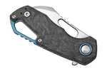 MKM MK FX03M-1CM ISONZO Hawkbill kapesní nůž 4,9 cm, Satin, mramorové uhlíkové vlákno