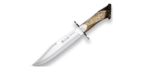 JOKER CT101 HUNTING BOWIE lovecký nôž 25 cm, jelení paroh, kožené puzdro