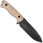 T6B 3V CVN LionSteel Fixed blade, CPM 3V OLD BLACK blade, NATURAL CANVAS rukojeť s Kydex sheath