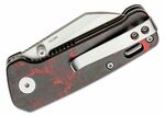 QSP Knife QS130XS-E1 Penguin Mini CF RED vreckový nôž 5,8 cm, satin, červená, uhlíkové vlákno, G10