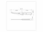 Tramontina 22313/105 Dynamic vykosťovací nôž 12,5cm, prírodné drevo/blister