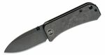 We Knife 2004H Banter Marble vreckový nôž 7,4 cm, Black Stonewash, uhlíkové vlákno