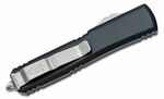 Microtech 122-12 Ultratech Full fogazott automata kés 8,8 cm, Stonewash, fekete, alumínium