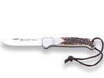 JOKER NC129 Canguro kapesní lovecký nůž 8,5 cm, paroh, kožená šňůrka