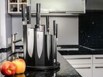 Böker Manufaktur Solingen130425SET Damast Black Set sada 7 kuchyňských nožů, černá, překližka