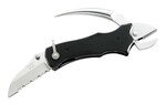 Herbertz 840810 námořnický nůž 5,5 cm, nerezová ocel, hliník, černá, nylonové pouzdro