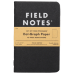 Field Notes FN-33 Pitch Black Dot-Graph Memo Book poznámkový blok, černá, 48 stran, 3-balení