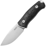 MKM MK SL-CF SMALL LOV outdoorový nôž 7,4 cm, Satin, mramorované uhlíkové vlákno, kožené puzdro