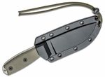 ESEE-4P35V univerzálny nôž 11,4 cm, zelená, Micarta, S35VN, pripínacie čierne plastové puzdro 