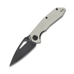 Kubey KU122F Coeus vreckový nôž 7,9 cm, Dark Stonewash, krémová, G10