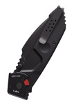 Extrema Ratio 04.1000.0133/BLK MF1 Black vreckový taktický nôž 9 cm, celočierny, hliník