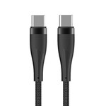 Maxlife MXUC-08 kábel USB-C - USB-C 1,0 m 60W čierny nylon (OEM0101189)