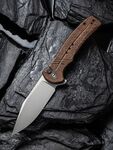 CIVIVI C20038D-6 Cogent zsebkés 8,8 cm, Gyöngyfúvott, barna, Micarta