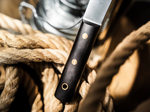 History Knife & Tool 02HY005 Sailor´s Knife námořní nůž 13,4 cm, Satin, ebenové dřevo, kožené pouzdr