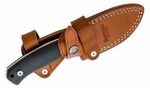 M2M GBK LionSteel Fixed Blade M390 satin blade, G10 handle, leather sheath