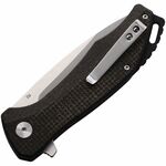 QSP Knife QS122-D1 Raven Dark Brown vreckový nôž 8,6 cm, satin, tmavohnedá, Micarta