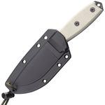 ESEE-3MIL-PB Model 3 univerzális kés 8,8 cm, fekete, zöld, Micarta, műanyag hüvely