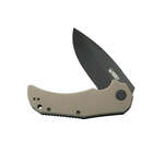 Kubey KU319D Bravo One Drop Point vreckový outdoorový nôž 8,6 cm, Blackwash, hnedá Tan, G10