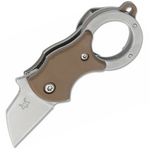 FOX kések FX-536 CB MINI-TA Coyote Brown kis zsebkés - karambit 2,5 cm, barna, FRN