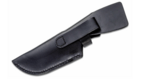 ONTARIO ON8664 Tak 2 funkčný nôž 10,7 cm, čierna, drevo, kožené puzdro