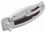 QPS Knife QS136-B Legatus Titanium CF Red G10 vreckový nôž 8,6 cm, titán, uhlíkové vlákno, G10