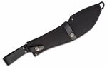 KA-BAR KB-1248 CUTLASS machete 27,8 cm, teljesen fekete, Kraton G, Cordura hüvely + bőr